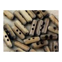 Crendon 2 Hole Wood Toggle Buttons Brown