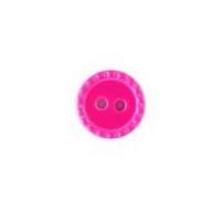 Crendon Round Fluted Edge Buttons Dark Pink