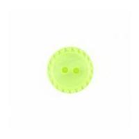 Crendon Round Fluted Edge Buttons Lime Green