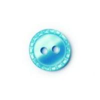 Crendon Round Fluted Edge Buttons Turquoise