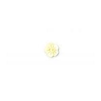 crendon pretty carved flower buttons 18mm light yellow