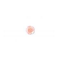 crendon pretty carved flower buttons 18mm peach