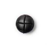 Crendon Imitation Leather Buttons 15mm Black