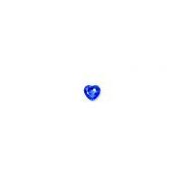 Crendon 2 Hole Plastic Crystal Heart Buttons 12mm Blue