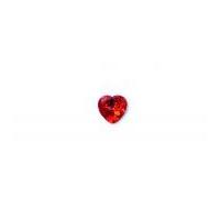 Crendon 2 Hole Plastic Crystal Heart Buttons 16mm Red