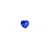 crendon 2 hole plastic crystal heart buttons 20mm blue