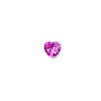 crendon 2 hole plastic crystal heart buttons 20mm pink