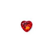 Crendon 2 Hole Plastic Crystal Heart Buttons 28mm Red