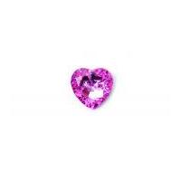 Crendon 2 Hole Plastic Crystal Heart Buttons 28mm Pink