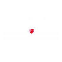 crendon pearlised heart shape buttons 10mm red