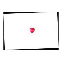 crendon pearlised heart shape buttons 11mm red