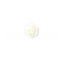 crendon 2 hole flower shape buttons 28mm pale yellow