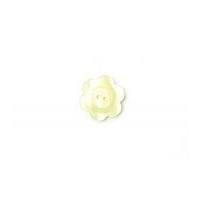 crendon 2 hole flower shape buttons 28mm yellow