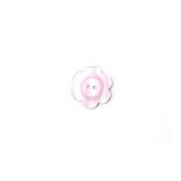 Crendon 2 Hole Flower Shape Buttons 28mm Pale Pink