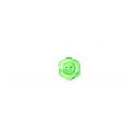 crendon 2 hole flower shape buttons 20mm green