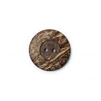 Crendon Round Natural Coconut Buttons 50mm Brown