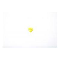 crendon polka dot print heart buttons 15mm yellowwhite