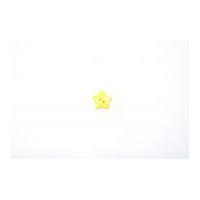 Crendon Polka Dot Print Star Buttons 18mm Yellow/White