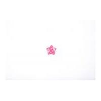 Crendon Polka Dot Print Star Buttons 18mm Pink/White