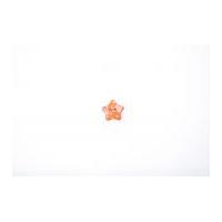 Crendon Polka Dot Print Star Buttons 18mm Orange/White