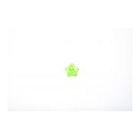 Crendon Polka Dot Print Star Buttons 18mm Green/White