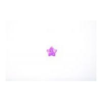 Crendon Polka Dot Print Star Buttons 18mm Purple/White