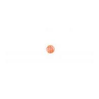Crendon Polka Dot Print Round Buttons 15mm Orange/White