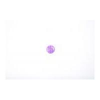 Crendon Polka Dot Print Round Buttons 15mm Purple/White
