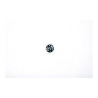 Crendon Polka Dot Print Round Buttons 15mm Black/White