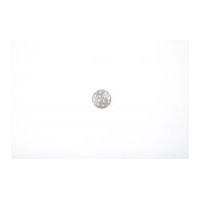 Crendon Polka Dot Print Round Buttons 18mm Grey/White