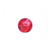 Crendon Round 2 Hole Natural Shell Buttons Red