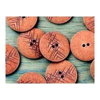 Crendon Round Scratched Texture Design Buttons Burnt Orange