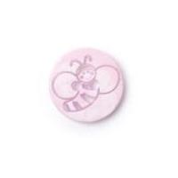 Crendon Round Bumble Bee Design Buttons Mauve