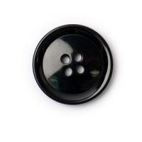 Crendon Round Plastic Coat Buttons 22mm Black