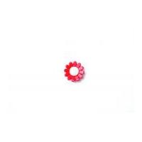 crendon 2 colour flower shape buttons 11mm red