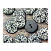 Crendon Round Floral Drawing Design Buttons