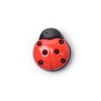 Crendon Red & Black Ladybird Shank Buttons Red