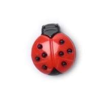 Crendon Red & Black Ladybird Shank Buttons Red