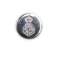 Crendon Military Style Metal Shank Buttons Silver