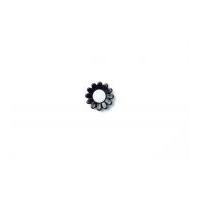 Crendon 2 Colour Flower Shape Buttons 11mm Black