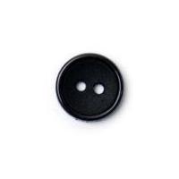 Crendon Classic Plain Round 2 Hole Buttons Black