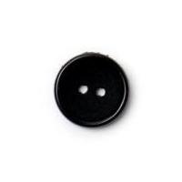 Crendon Classic Plain Round 2 Hole Buttons Black