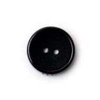 Crendon Classic Plain Round 2 Hole Buttons Black