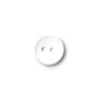 Crendon Classic Plain Round 2 Hole Buttons White