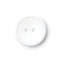 crendon classic plain round 2 hole buttons white