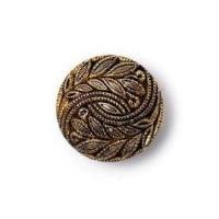 crendon floral embossed shank buttons 20mm gold