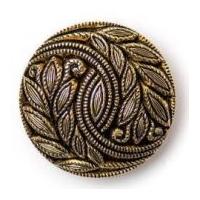 crendon floral embossed shank buttons 28mm gold