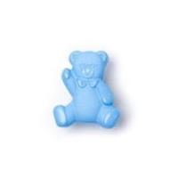 crendon teddy with bow shank buttons 16mm light blue