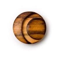 crendon carved wood shank buttons 23mm brown