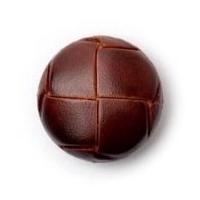 Crendon Plastic Leather Look Buttons 23mm Brown